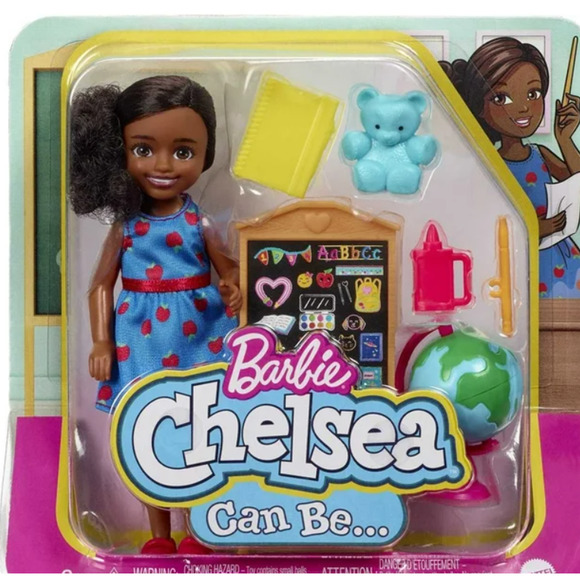 Barbie Chelsea Can Be Teacher Small Doll Brunette  Removable Outfit NWT - Picture 3 of 8